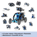 12 Different Robots in 1 Toy for Kids Ages 8-10 Plus. Complete 190 Piece DIY Kit. Projects from Easy to Advanced. Solar Powered, Clear Instructions, Promotes STEM