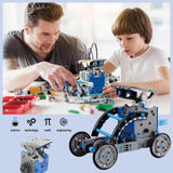 12 Different Robots in 1 Toy for Kids Ages 8-10 Plus. Complete 190 Piece DIY Kit. Projects from Easy to Advanced. Solar Powered, Clear Instructions, Promotes STEM